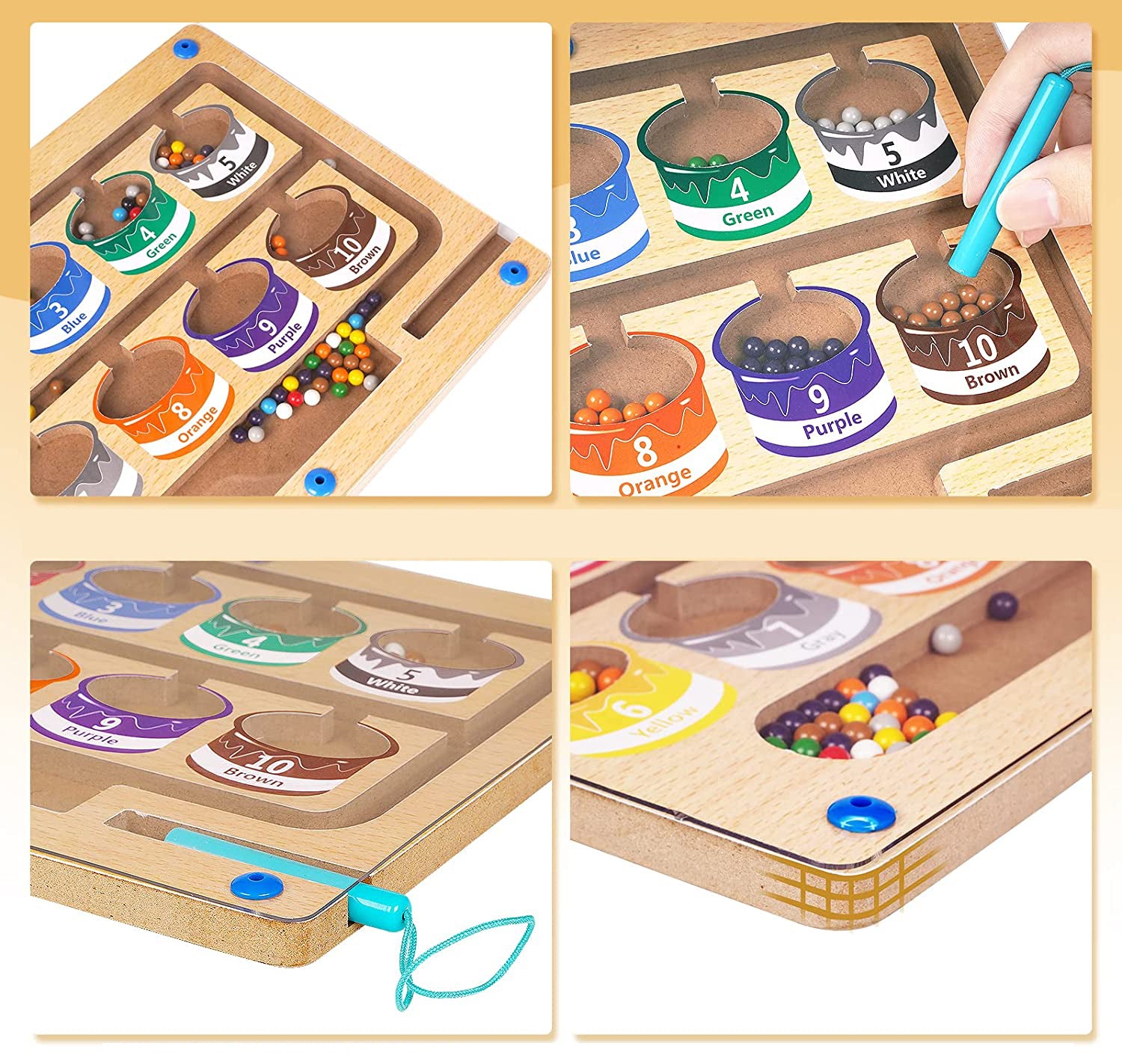 Labirinto Magnetico Di Colori E Numeri Giochi Montessori Bambini 3 4 5 6 0 12 Labirinto Magnetico Di Colori E Numeri Giochi Montessori Bambini 3 4 5 6 0 12