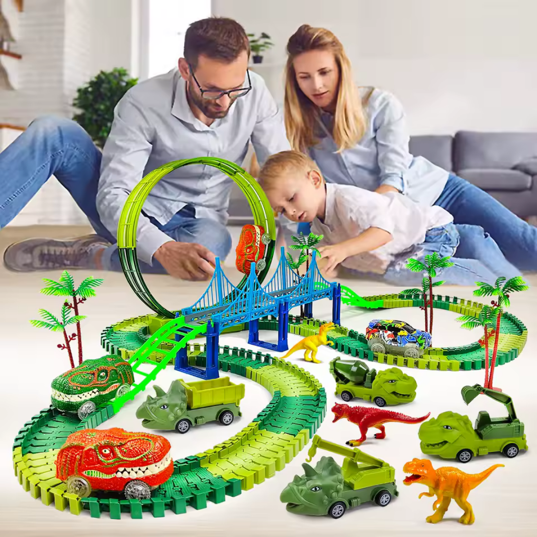 Montessori FlexiPath™- Opettavainen Seikkailurata | Dinosaurukset
