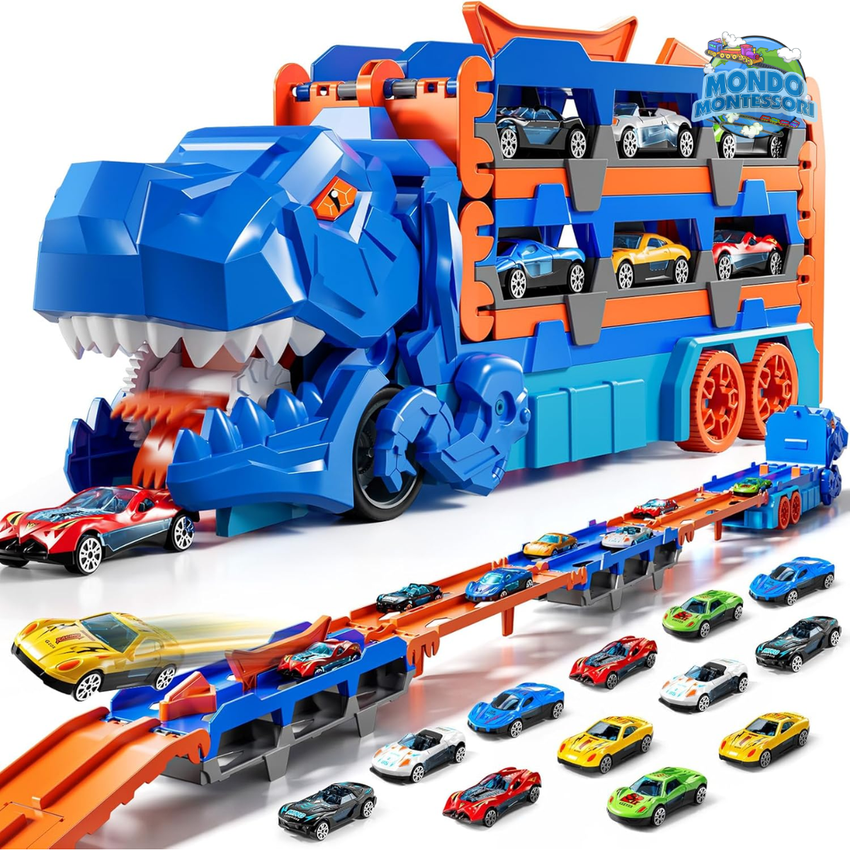 Montessori DinoTrack™– Bane og Parkering til Legetøjsbiler