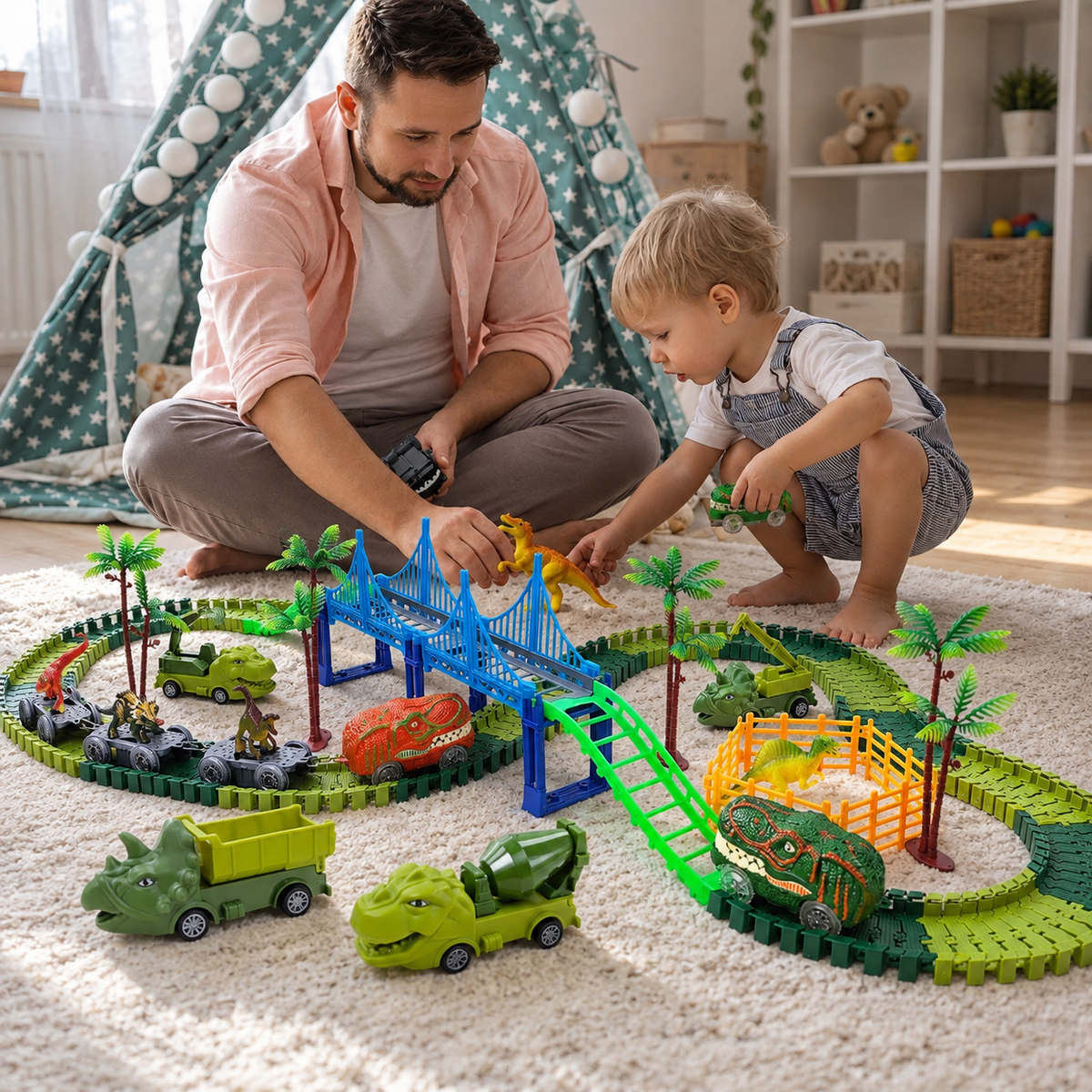 Montessori FlexiPath™- Lærerigt Eventyrspor | Dinosaurer