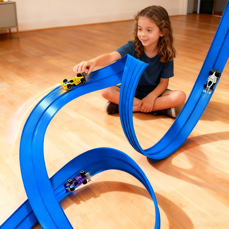 Montessori FlexTrack™– Pista Flexível para Carrinhos +4 Carrinhos GRÁTIS
