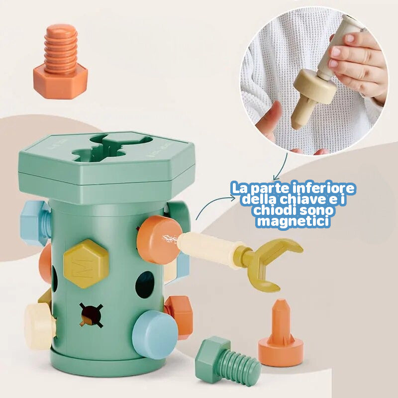 Montessori Technical Cylinder™ - Ruuvaa Kiinni ja Auki