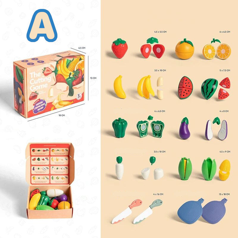 Montessori CutGame™- Leikkaa Hedelmät
