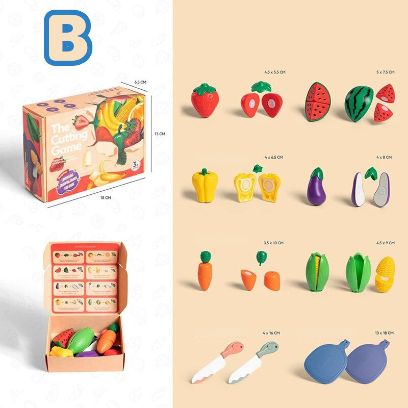 Montessori CutGame™- Leikkaa Hedelmät