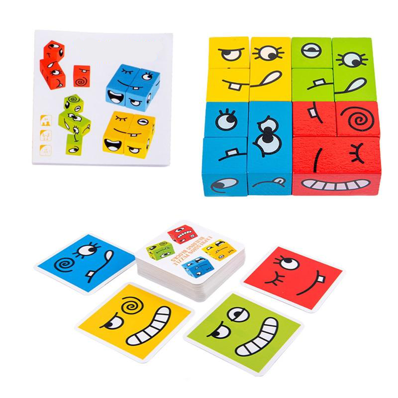 Montessori Monsters™ - Wooden Cubes Puzzle