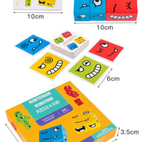Montessori Monsters™ - Puzzle de cubos de madera