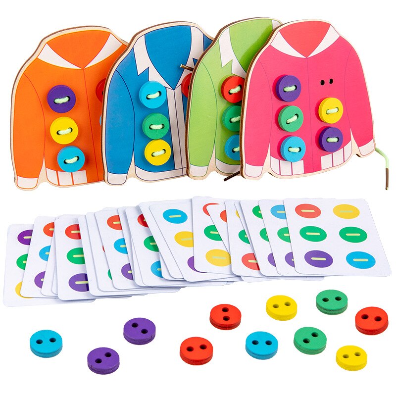 Wood Buttons™- Opettavainen Ompelulelu