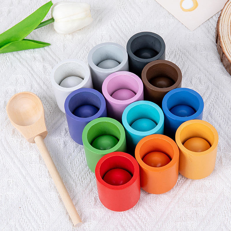 Wood Cups™- Opettavainen Lajittelulelu