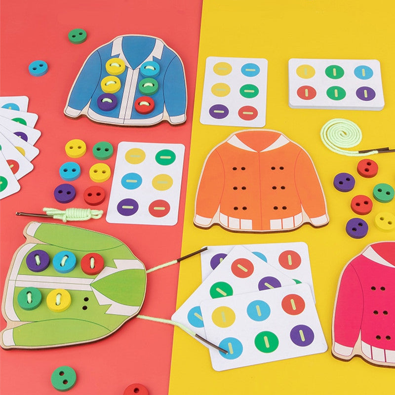 Wood Buttons™- Opettavainen Ompelulelu