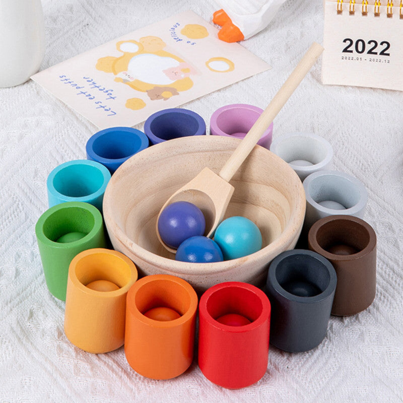 Wood Cups™- Opettavainen Lajittelulelu
