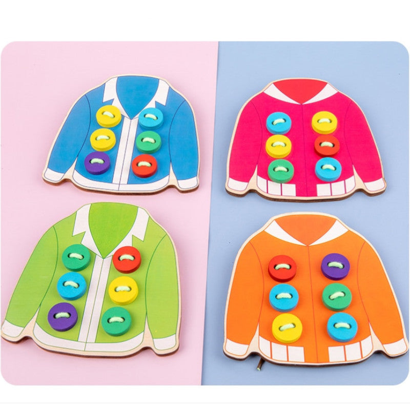 Wood Buttons™- Opettavainen Ompelulelu